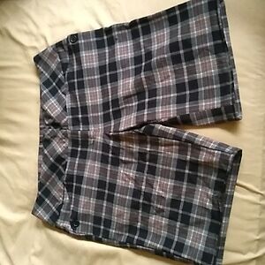 Forever 21 gray plaid Bermuda shorts